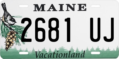ME license plate 2681UJ