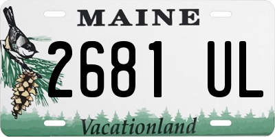 ME license plate 2681UL