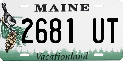 ME license plate 2681UT