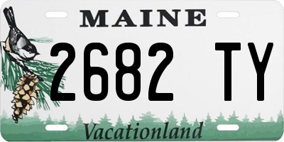 ME license plate 2682TY