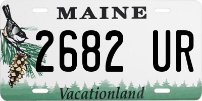 ME license plate 2682UR