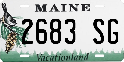 ME license plate 2683SG