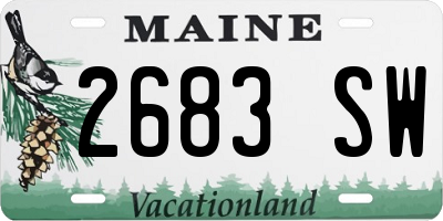 ME license plate 2683SW
