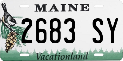 ME license plate 2683SY