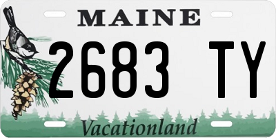 ME license plate 2683TY