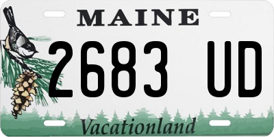 ME license plate 2683UD