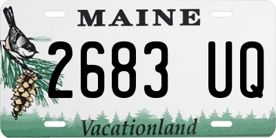 ME license plate 2683UQ