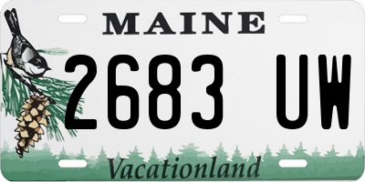 ME license plate 2683UW