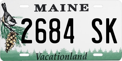 ME license plate 2684SK