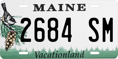 ME license plate 2684SM