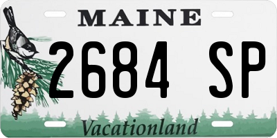 ME license plate 2684SP