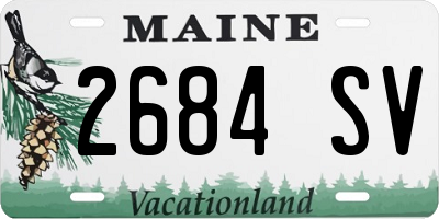 ME license plate 2684SV