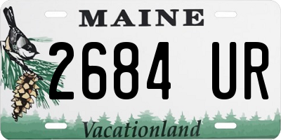 ME license plate 2684UR