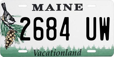 ME license plate 2684UW