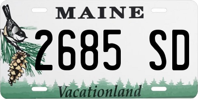 ME license plate 2685SD