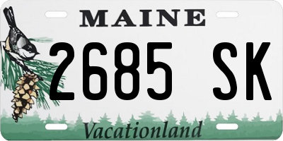 ME license plate 2685SK