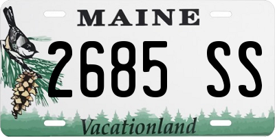 ME license plate 2685SS
