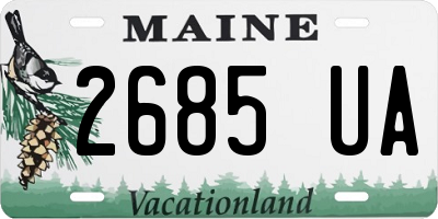 ME license plate 2685UA