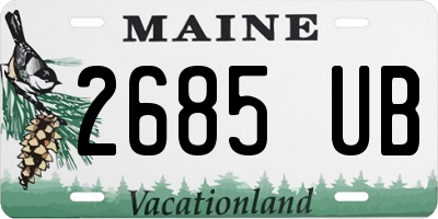 ME license plate 2685UB