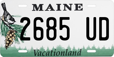 ME license plate 2685UD