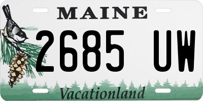 ME license plate 2685UW