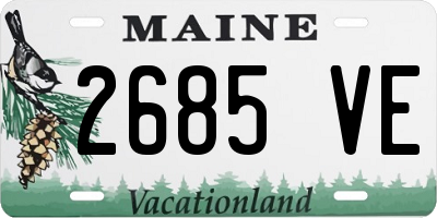 ME license plate 2685VE