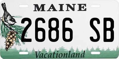 ME license plate 2686SB