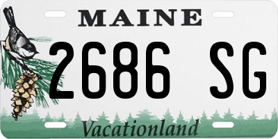 ME license plate 2686SG