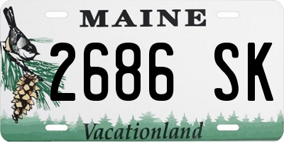 ME license plate 2686SK
