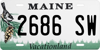 ME license plate 2686SW
