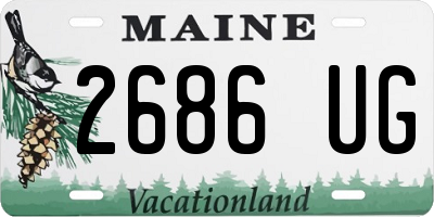 ME license plate 2686UG