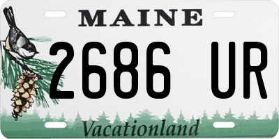 ME license plate 2686UR