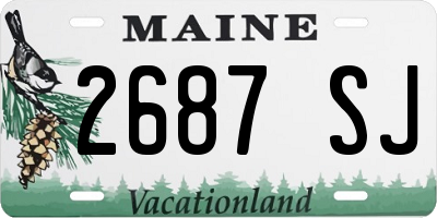 ME license plate 2687SJ