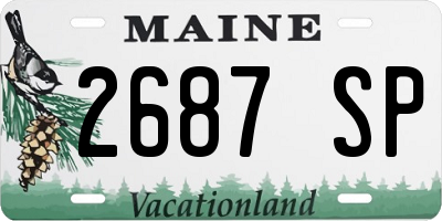 ME license plate 2687SP