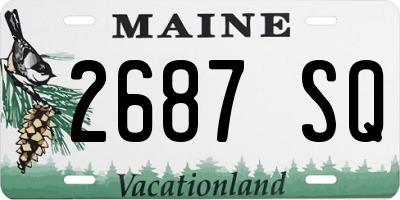 ME license plate 2687SQ