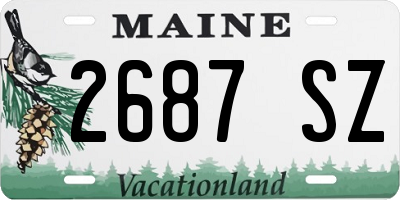 ME license plate 2687SZ