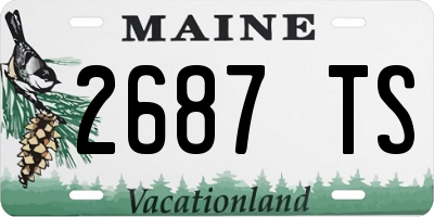 ME license plate 2687TS