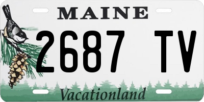 ME license plate 2687TV