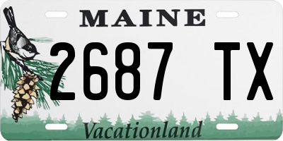 ME license plate 2687TX