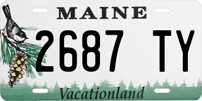 ME license plate 2687TY