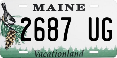 ME license plate 2687UG