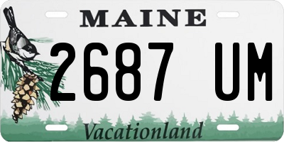 ME license plate 2687UM