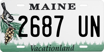 ME license plate 2687UN