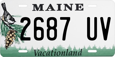 ME license plate 2687UV