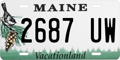 ME license plate 2687UW