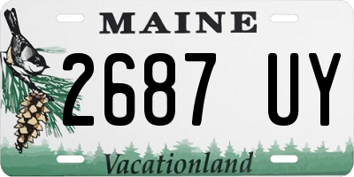 ME license plate 2687UY