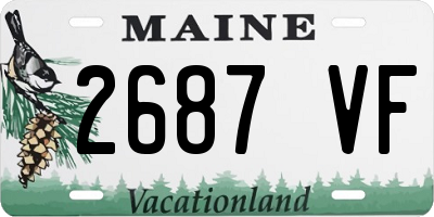 ME license plate 2687VF