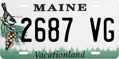 ME license plate 2687VG