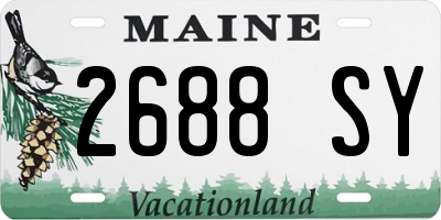 ME license plate 2688SY