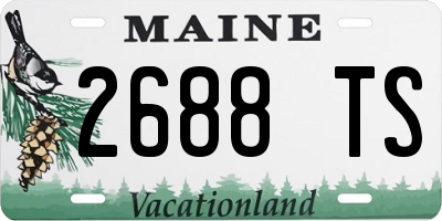 ME license plate 2688TS